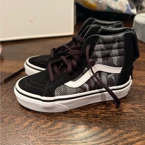 Vans Kids Black and Gray High-Top Sneakers
